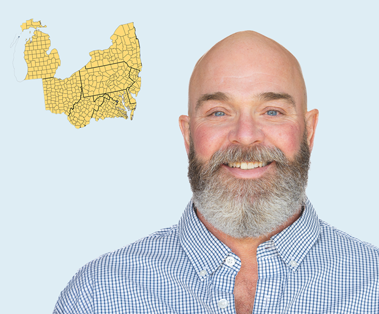 Neil Doherty Headshot. Covers most of Michigan, eastern Michigan Peninsula, Ohio, New York, Pennsylvania, New Jersey, Delaware, Rhode Island, West Virginia and upper Virginia